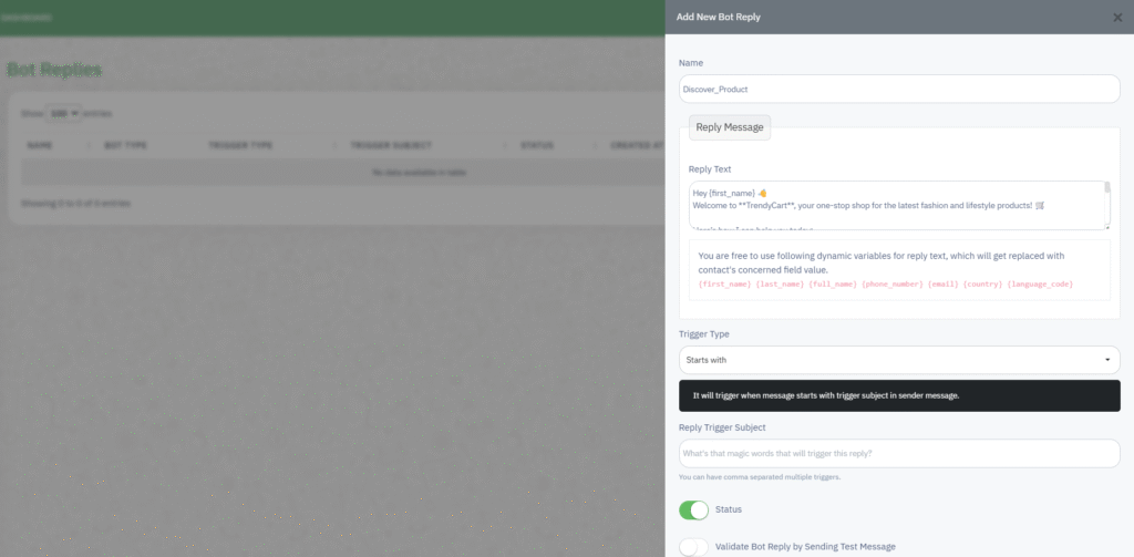 Creating and Managing Bot Replies in WA Boom 1 image 19